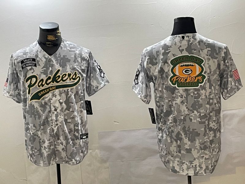 Men Green Bay Packers Blank Nike Arctic Camo 2024 Salute to Service Limited NFL Jersey style 1->green bay packers->NFL Jersey